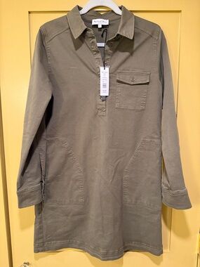 Michael Stars Olive Eleanor Stretch Twill Dress new never worn